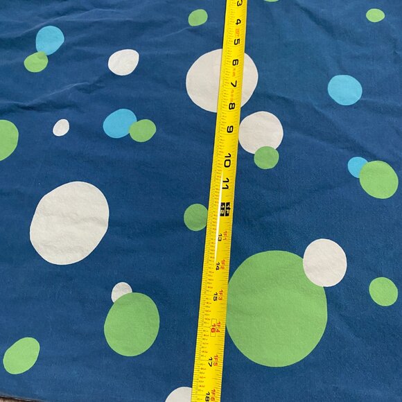 Pottery Barn Teen Pillowcase Polka Dot Bubble Pop Lime Green Blue Good COndition - Picture 3 of 4